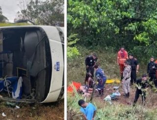 27 pessoas ficam feridas em acidente com microônibus em Alagoinhas