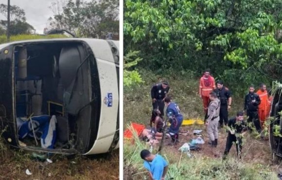 27 pessoas ficam feridas em acidente com microônibus em Alagoinhas